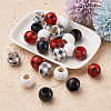 Craftdady 100Pcs 4 Style Wood Beads WOOD-CD0001-18-5