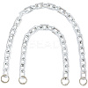 2Pcs 2 Styles CCB Plastic Rectangle Link Purse Chains FIND-HS0002-14P-1