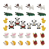 32Pcs 8 Styles Opaque Resin Pendants RESI-BY0001-04-1