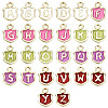 26Pcs 26 Style Alloy Enamel Charms ENAM-SZ0001-47LG-1