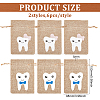 12Pcs 2 Colors Rectangle Linen Packing Pouches ABAG-FG0001-03-2