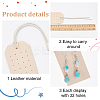 Imitation Leather Earring Organizer Hanging Display Cards for Stud Earrings AJEW-WH0401-52-3