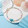 Beach Starfish Synthetic Turquoise Link Bracelets BJEW-JB10238-04-4