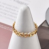 Triangle 304 Stainless Steel Open Cuff Ring for Women RJEW-M049-01G-04-5