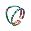 Double Line Cuff Rings RJEW-N038-021-4