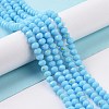 Electroplate Opaque Solid Color Glass Beads Strands EGLA-A034-P4mm-L11-4