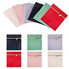 6Pcs 6 Colors Imitation Leather Jewelry Storage Zipper Bags ABAG-TA0001-72B-1