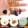16Pcs Alloy Enamel Keychains KEYC-YW00217-3