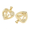 Mother's Day Brass Cubic Zirconia Pendants KK-L251-07G-06-2
