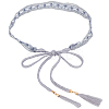 1Pc Cotton and Linen Flower Lace Tassel Waist Belly Belts AJEW-GF0012-32A-1