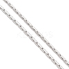 1MM 304 Stainless Steel Boston Link Chain Bracelet Making AJEW-JB01519-3