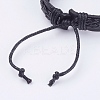 Adjustable Unisex Cowhide Cord Bracelets BJEW-F300-07A-3