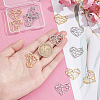 12Pcs 2 Colors 201 Stainless Steel Pendants STAS-DC0010-59-3