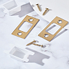 2 Sets 201 Stainless Steel Door Reinforcement Plate with Screws AJEW-LP0001-31G-3