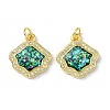 Brass Micro Pave Cubic Zirconia Pendants KK-A197-15G-1