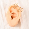 304 Stainless Steel Triple Pentagon Cuff Earrings EJEW-K268-88G-3