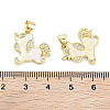 Brass Micro Pave Clear Cubic Zirconia Pendants KK-L213-031G-3