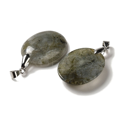Natural Labradorite Pendants G-Z055-03P-03-1