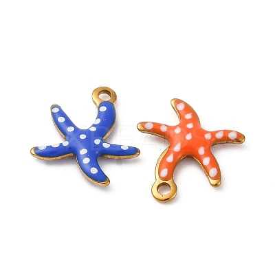 304 Stainless Steel Enamel Charms X-STAS-Q363-14I-G-1