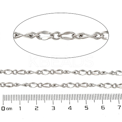 304 Stainless Steel Twisted Dapped Chains CHS-A016-28P-A-1