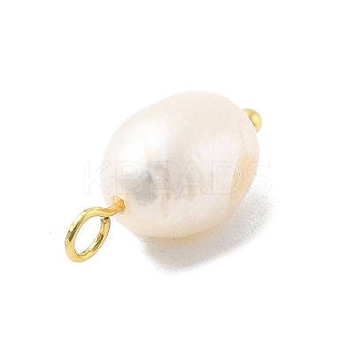 Natural Cultured Freshwater Pearl Potato Pendants STER-Q004-02G-1