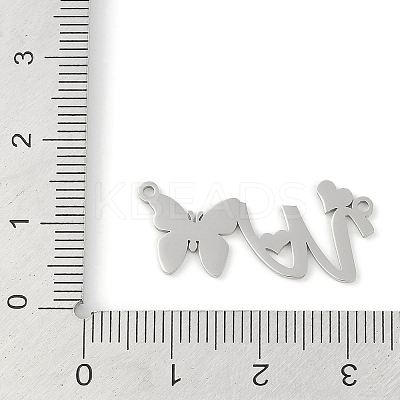 Non-Tarnish 304 Stainless Steel Pendants STAS-L279-002P-W-1