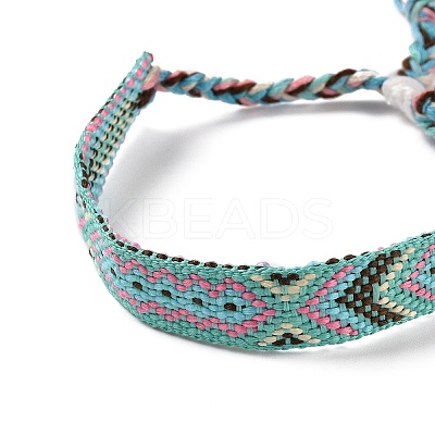 Polyester-cotton Braided Rhombus Pattern Cord Bracelet FIND-PW0013-001A-19-1