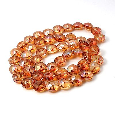 Electorplated Glass Beads EGLA-E002-2F-1