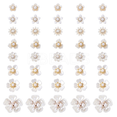 56Pcs 8 Styles Plastic & Resin Cabochons FIND-TA0008-28-1