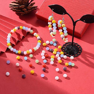 500Pcs 10 Style Opaque Solid Color & Electroplate Glass Beads EGLA-YW0001-20B-1