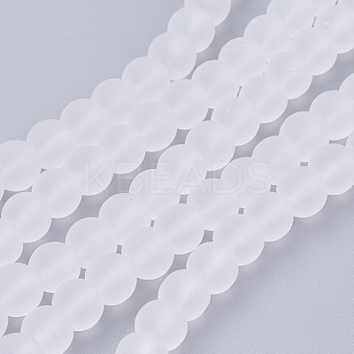 Baking Paint Transparent Glass Bead Strands X-GLAA-S031-6mm-13-1