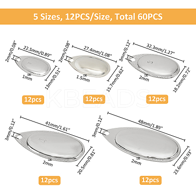 60Pcs 5 Styles Iron Fishing Lures FIND-FH0010-43A-1