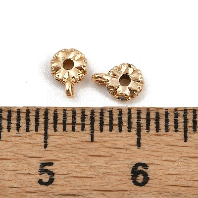 Brass Micro Pave Cubic Zirconia Tube Bails KK-K407-26G-1