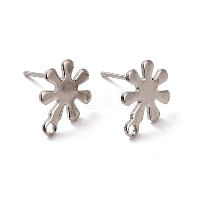 Non-Tarnish 201 Stainless Steel Stud Earring Findings STAS-K241-06P-1