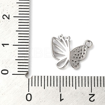 Brass Micro Pave Clear Cubic Zirconia Charms KK-G503-38P-1
