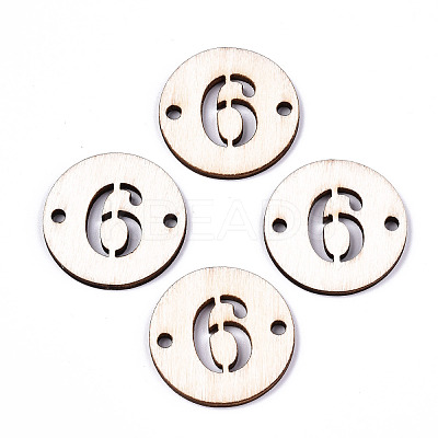 Unfinished Natural Poplar Wood Links Connectors WOOD-S045-138B-6-1