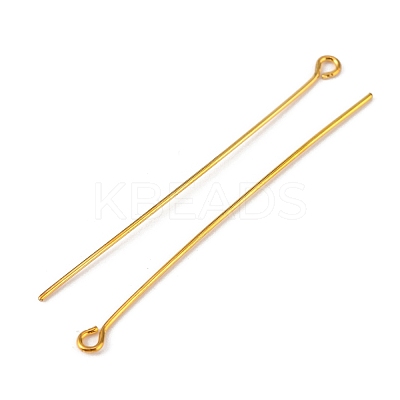 Golden Plated Brass Eye Pin for Jewelry Making X-EPC5.0cm-G-1