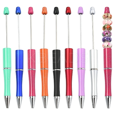 8Pcs 8 Colors Plastic Beadable Pens AJEW-YW0001-33-1