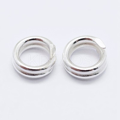 925 Sterling Silver Split Jump Rings STER-F036-01S-0.6x5mm-1