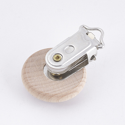 Beech Wood Baby Pacifier Holder Clips WOOD-T015-28-1