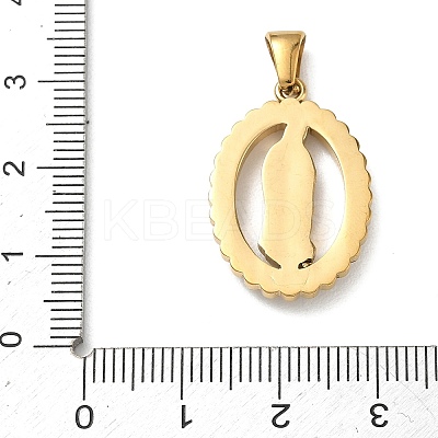 304 Stainless Steel Micro Pave Clear Cubic Zirconia Pendants CU-CBAF0F8-05C-G-1