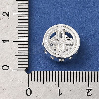 Brass Micro Pave Clear Cubic Zirconia Beads KK-G503-09S-1