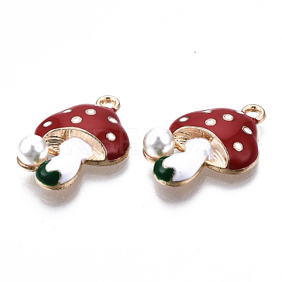Autumn Theme Eco-Friendly Alloy Enamel Pendants ENAM-Q437-045-NR-1