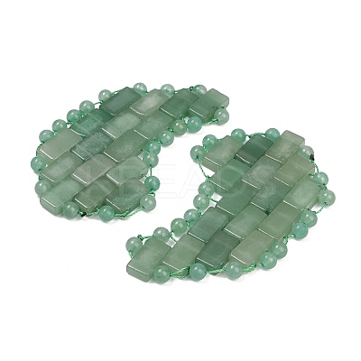 Natural Green Aventurine Eye Patches G-D301-A06-1