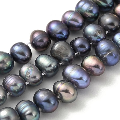 Dyed Natural Cultured Freshwater Pearl Beads Strands PEAR-A006-29A-1