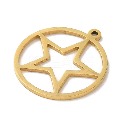 PVD Vacuum Plating 201 Stainless Steel Pendants STAS-E217-35G-1