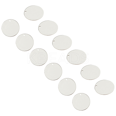 304 Stainless Steel Stamping Blank Tag Pendants STAS-UN0016-31P-1