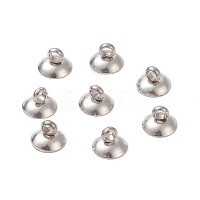304 Stainless Steel Bead Cap Pendant Bails X-STAS-G224-24P-10-1