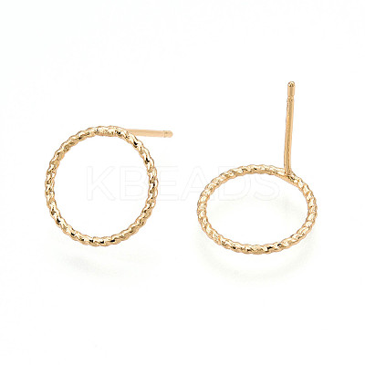Brass Stud Earrings LS-X-EJEW-N018-006-NF-1
