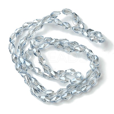 Transparent Electroplate Glass Beads Strands X-GLAA-K064-03B-PL02-1